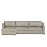 Classic Home Rivera Sofa With Laf Chaise, Slope Arm, Landscape Leather, Silver Model 6RIV514SLLASIL